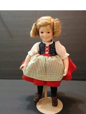 Vintage Shirley Temple Doll Porcelain Dress Hat